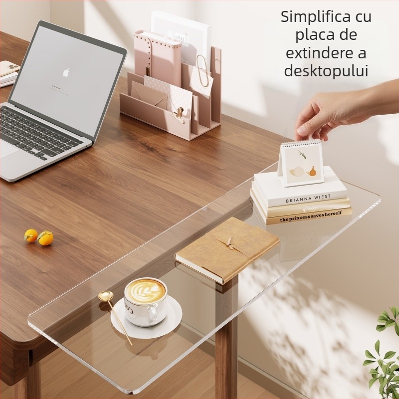 Suport de birou din acril cu extensie laterală și tavă pentru tastatură — Model 2292212194496055040