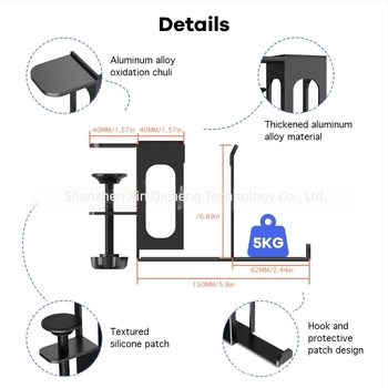 Suport pentru laptop C3 cu depozitare laterală pentru tastatură, suport pentru căști, suport pentru tabletă • 30970679243 • Martie 2024 • Bracket notebook multifuncțional • masă cu suprafață dublă