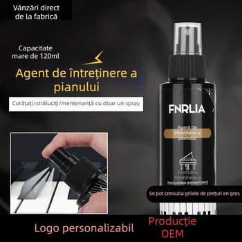 Curățitor pentru claviatura pianului și lichid de întreținere pentru claviaturi electronice — FNRLIA; ambalaj: cutie de hârtie