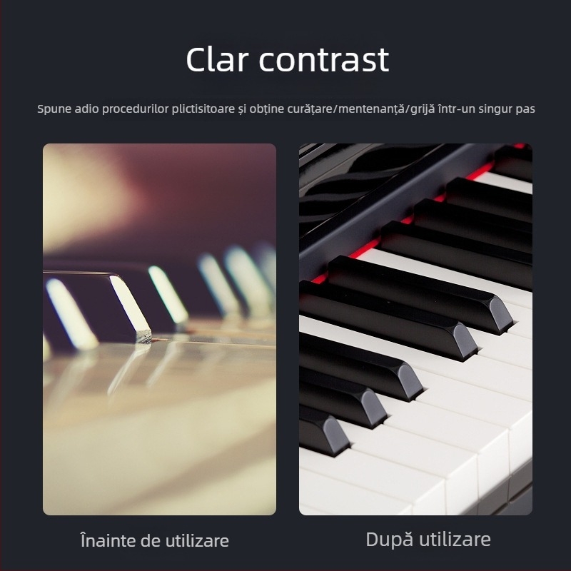 Curățitor pentru claviatura pianului și lichid de întreținere pentru claviaturi electronice — FNRLIA; ambalaj: cutie de hârtie
