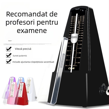 Metronom pentru instrumente muzicale; model Qmi mecanic; corp din rășină de înaltă calitate; ambalaj în cutie.
