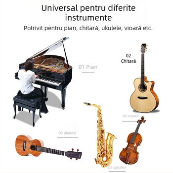 Metronom pentru instrumente muzicale; model Qmi mecanic; corp din rășină de înaltă calitate; ambalaj în cutie.