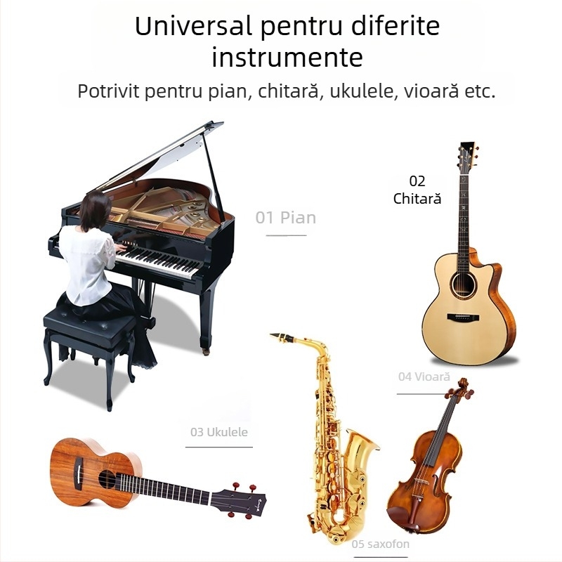 Metronom pentru instrumente muzicale; model Qmi mecanic; corp din rășină de înaltă calitate; ambalaj în cutie.