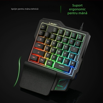 LIMEIDE GK103 tastatură cu o singură mână, senzație mecanică, conectare prin cablu, personalizare acceptată
