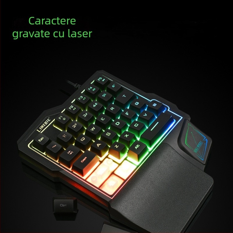 LIMEIDE GK103 tastatură cu o singură mână, senzație mecanică, conectare prin cablu, personalizare acceptată