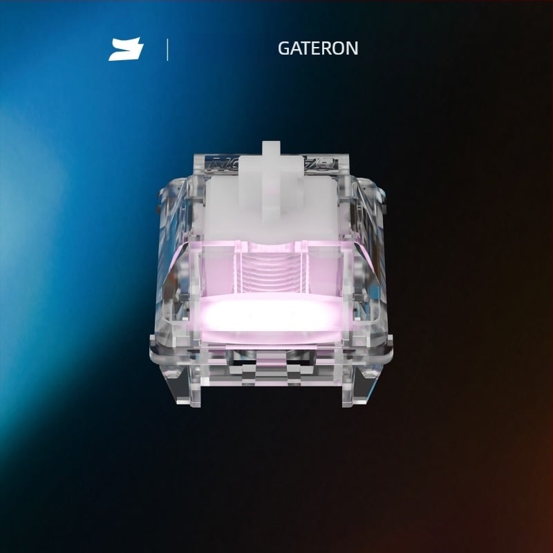 Gateron Jade Air comutator magnetic pentru tastatură cu carcasă transparentă, bază etanșată, sunet HiFi pentru gaming