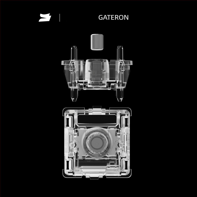 Gateron Jade Air comutator magnetic pentru tastatură cu carcasă transparentă, bază etanșată, sunet HiFi pentru gaming