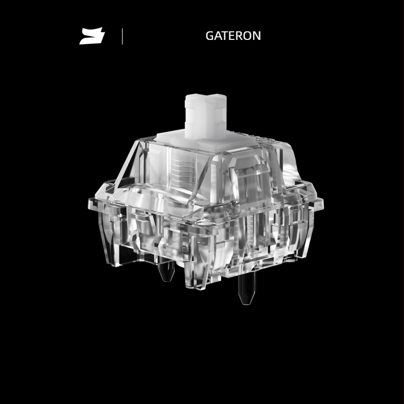 Gateron Jade Air comutator magnetic pentru tastatură cu carcasă transparentă, bază etanșată, sunet HiFi pentru gaming