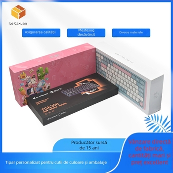 Set de cutii de ambalare pentru tastaturi mecanice, hârtie/carton, imprimare offset, model 010, sarcină de 500 g, personalizare disponibilă