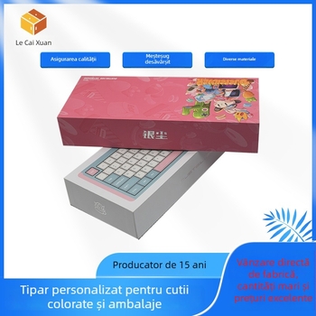Set de cutii de ambalare pentru tastaturi mecanice, hârtie/carton, imprimare offset, model 010, sarcină de 500 g, personalizare disponibilă
