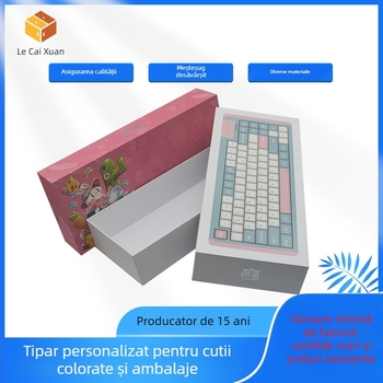 Set de cutii de ambalare pentru tastaturi mecanice, hârtie/carton, imprimare offset, model 010, sarcină de 500 g, personalizare disponibilă