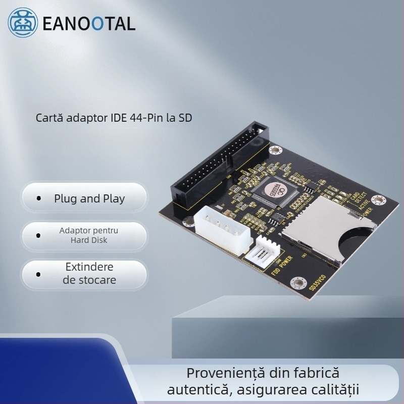 Card adaptor SD către IDE40P, interfață IDE40P, alimentare 4 pini, viteză transfer 300 MB/s, model STK1