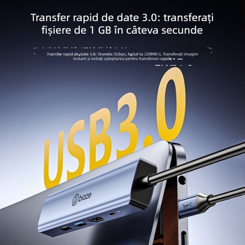 Stație de docking USB-C la HDMI, suport 4K60Hz, nucleu de cupru, până la 5 porturi