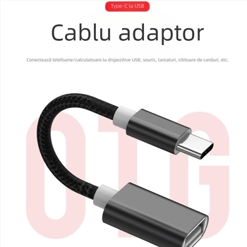 Adaptor OTG USB-C, cablu de date pentru telefon/tabletă, cititor de carduri și disc USB — Model F5, Patch Cord, USB Extension HUB, 2022