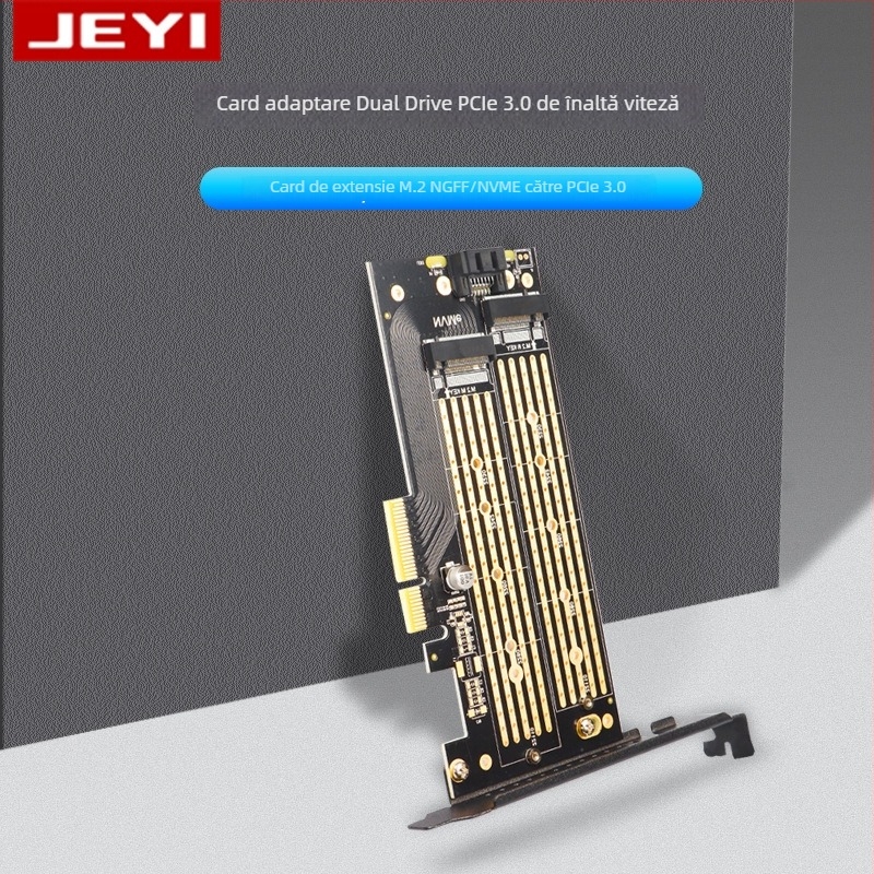 Card adaptor M.2 NVMe SSD pentru desktop PCIe x4 cu protocoale SATA duble SK6
