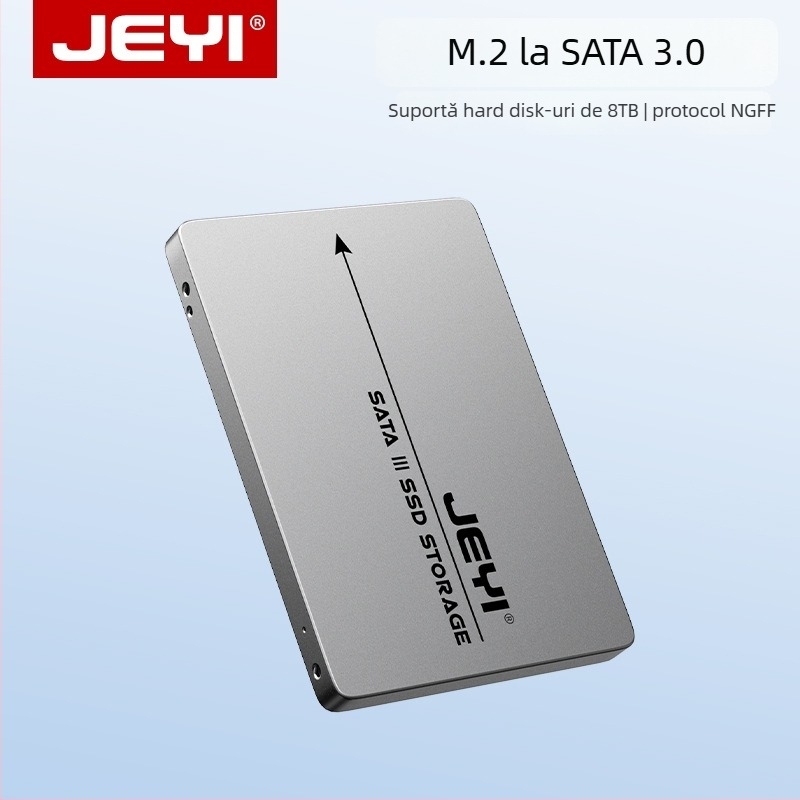 Carcasă M.2 NGFF spre 2,5 inch SATA3 pentru hard disk, adaptor SSD B-Key, SATA III 6Gbps, model SN7