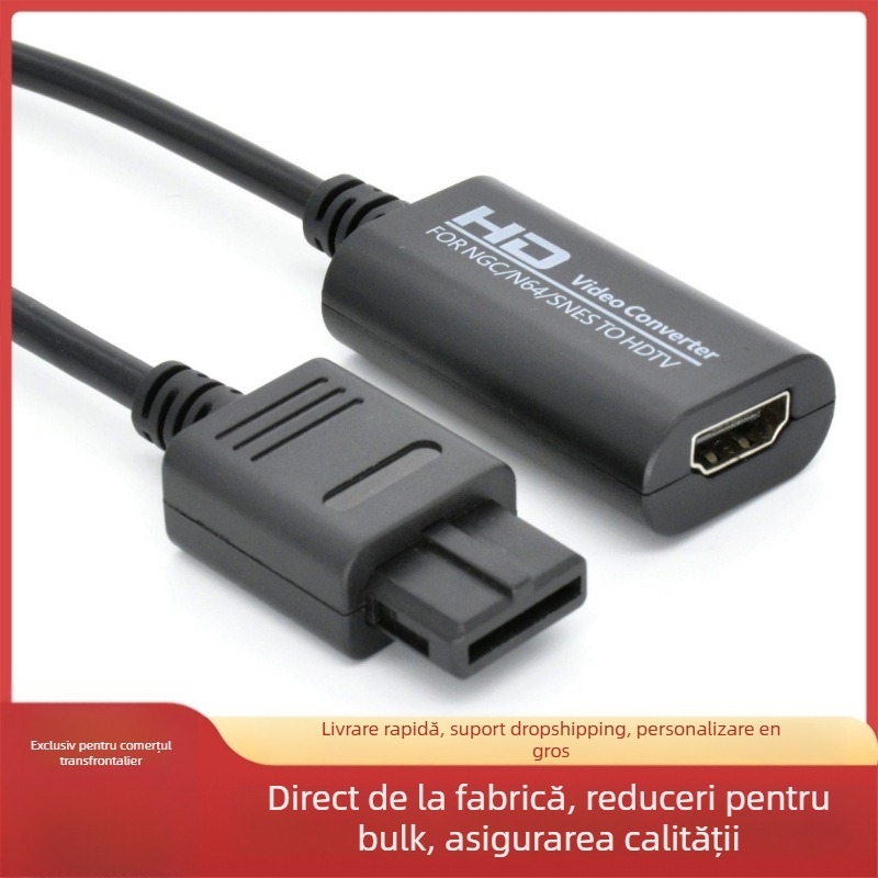 Adaptor HDMI N64 pentru Nintendo 64 / SNES / NGC – 1080p HDMI convertor, model NTHD03, lungime 0.5 m
