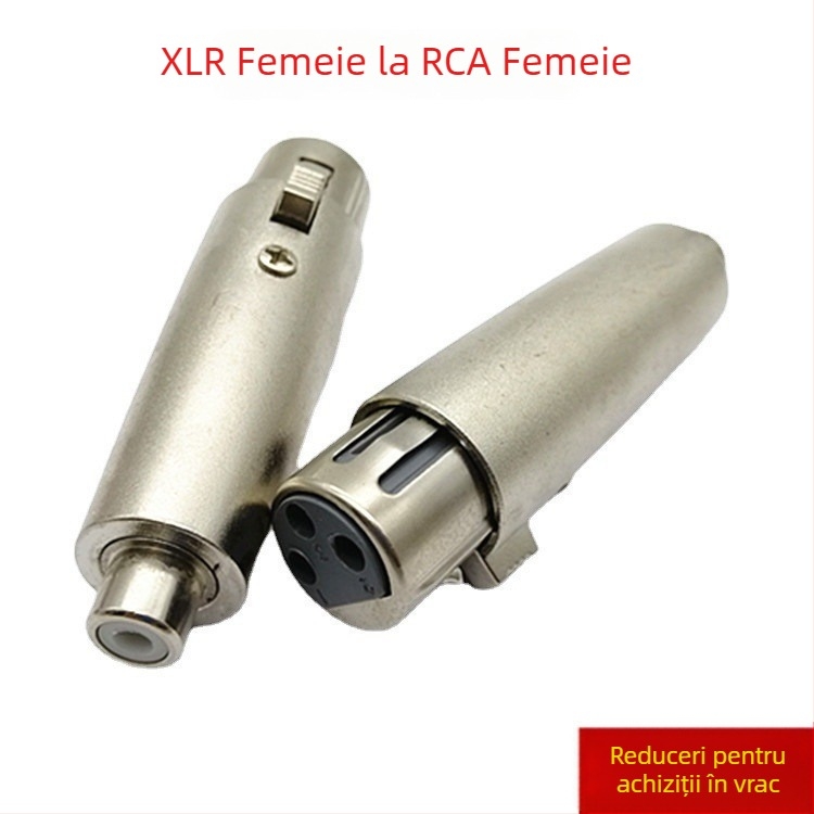 Adaptor Dragon femeie la Lotus femeie, adaptor pentru microfon, Dragon la conector RCA