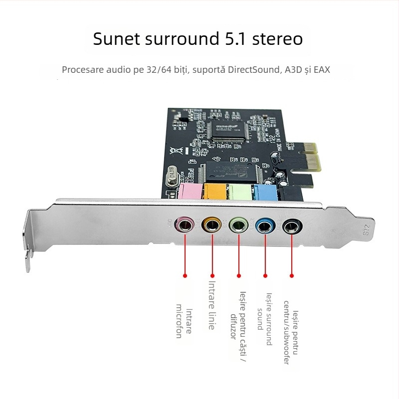 EZ8738 placă de sunet PCIe adaptor cu CMI8738 6CH de la E zeus