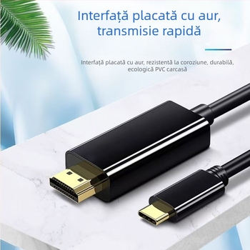 Cablu adaptor Type-C la HDMI, cu nucleu de cupru, conectori placati cu aur, 4K30Hz, cip de înaltă calitate