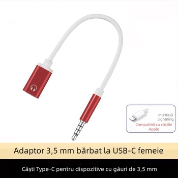 Adaptor Yinhe BL-222 pentru căști, 3.5mm la USB-C, pentru laptopuri și calculatoare