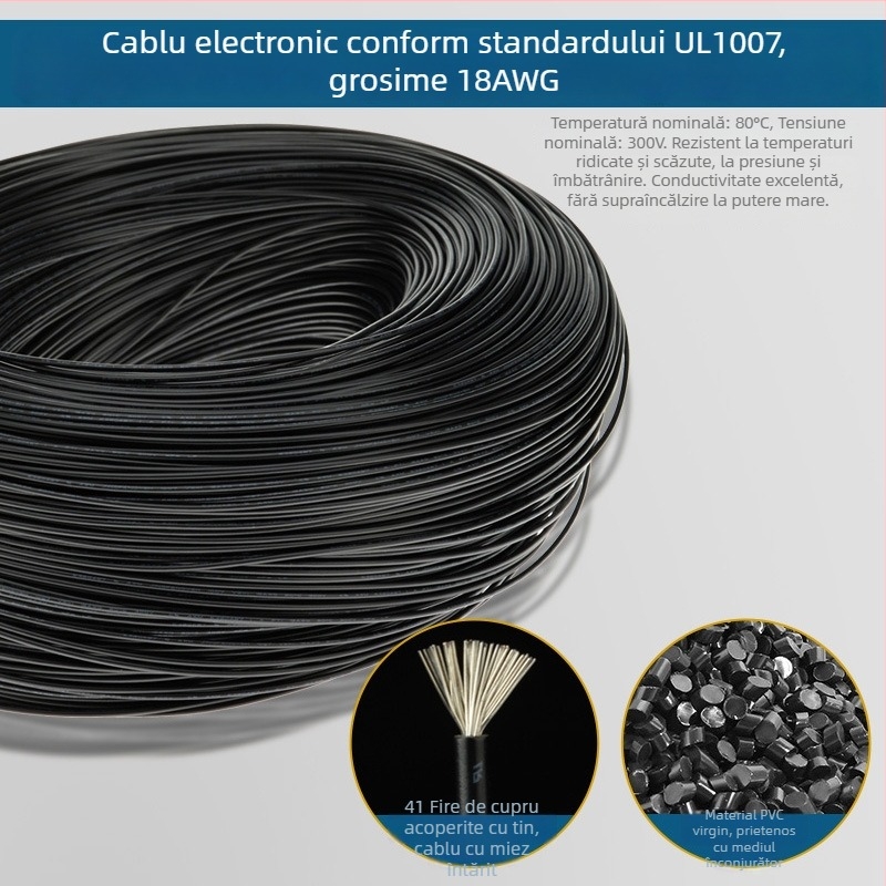 Cablu patch de alimentare GPU pentru desktop, cupla D-port la 8 pini, 4 pini la 8 pini, cupru UL1007 18AWG, model ZJ-2D4ZGPU8