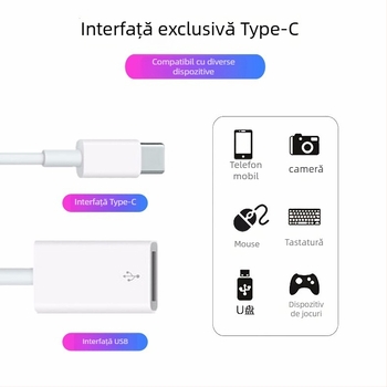 Cititor OTG USB-C 3.0 pentru carduri, adaptor pentru dispozitive digitale Type-C – Honglida Model 1