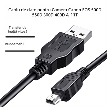 Cablu adaptor Canon DSLR USB 2.0, 1,5 m, nucleu din cupru, 480 Mbps