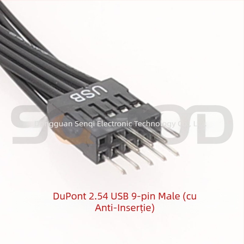 sqmOD Cablu adaptor DuPont 2.0 la 2.54 pentru USB header pe plăci de bază industriale, conductor din cupru