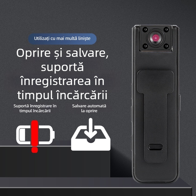 Cameră de acțiune A9 — 1080p, autonomie 2–3 ore, stocare TF card, sub 100 g