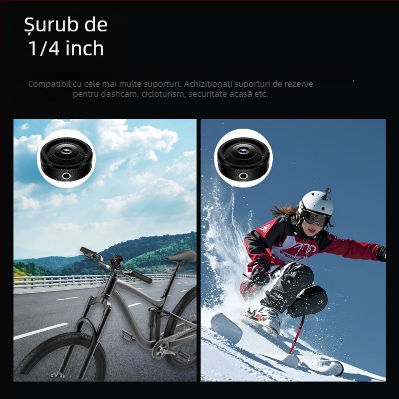 C8 cameră compactă cu video 1080p, viziune nocturnă infraroșu, Wi-Fi, stocare pe card TF, înregistrare video și fotografiere