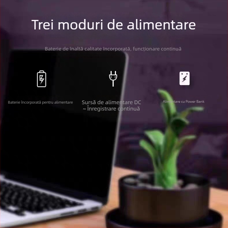 Cameră inteligentă de supraveghere 1080p, obiectiv 3.6mm, rază 10–30 m, control prin aplicație mobilă, utilizare în interior