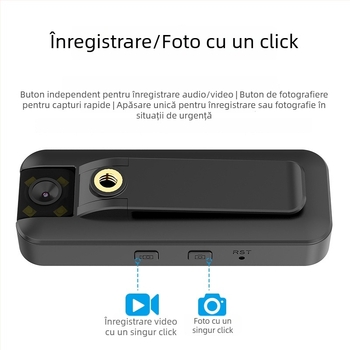 Cameră corporală pentru forțe de ordine cu 4G, carcasă ABS, pentru exterior, 150 g