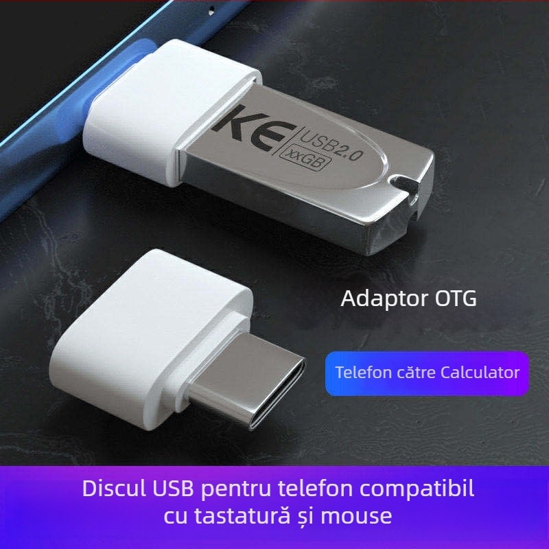 Adaptor OTG Type-C spre USB pentru Android – suport mouse, USB Flash Drive și cititor de carduri (Model: OTG; Brand: Neutral; Etichetă privată licențiată: Da)