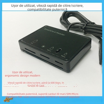 MCR3516 Cititor/scriitor pentru card USIM USB | Card de tip ISO7816 de contact, 4 MHz, viteză de citire până la 420 kbps, suport Nano-SIM și Micro-SIM