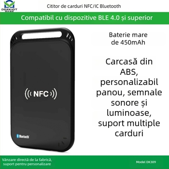 DK309 Cititor Bluetooth NFC pentru carduri fără contact; pentru carduri de înaltă frecvență; rază de detecție 0–6; frecvență de lucru 13560; timp de citire card 0,2 s