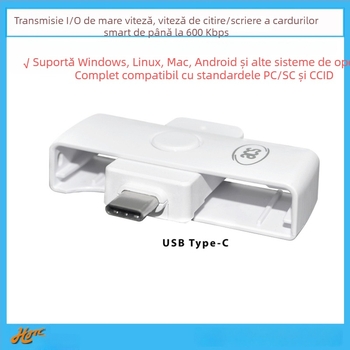 ACR39U-NF Cititor și scriitor portabil pentru carduri EMV cu cip, USB-C