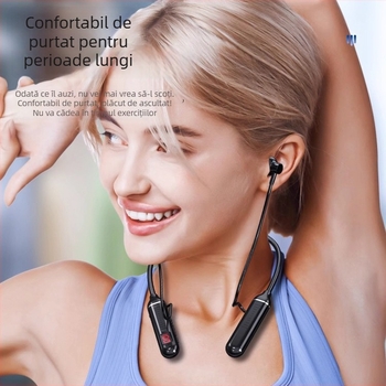 Căști in-ear wireless, în stil neckband, True Wireless, Bluetooth 5.0, autonomie baterie peste 8 ore, rază 10 m