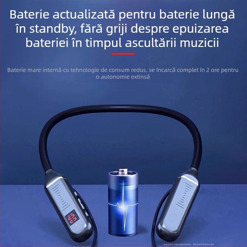 Căști in-ear wireless, în stil neckband, True Wireless, Bluetooth 5.0, autonomie baterie peste 8 ore, rază 10 m