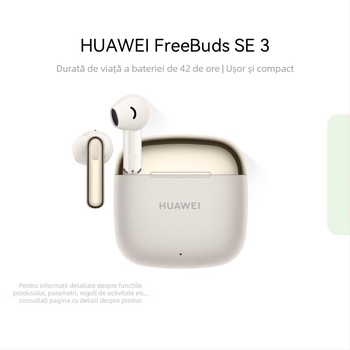 Huawei FreeBuds SE 3 Căști Bluetooth Fără Fir, Sunet Stereo, 8+ ore baterie, conexiune Multi-point, Bluetooth 5.0, semi-in-ear