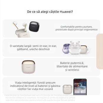 Huawei FreeBuds SE 3 Căști Bluetooth Fără Fir, Sunet Stereo, 8+ ore baterie, conexiune Multi-point, Bluetooth 5.0, semi-in-ear