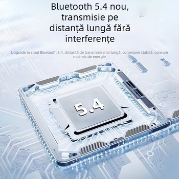 Căști sport wireless Bluetooth cu design deschis, stereo, Bluetooth 5.4, rază de 15 m, autonomie peste 8 ore
