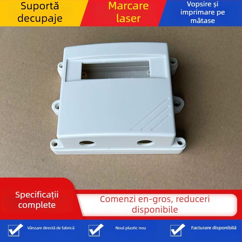 Carcasă din plastic ABS pentru senzor de temperatură și umiditate, cu găuri pentru cabluri
