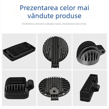 Carcasa de iluminare auto XK01 - aliaj de plastic grafit-carbon, carcasă pentru proiector și iluminare inferioară