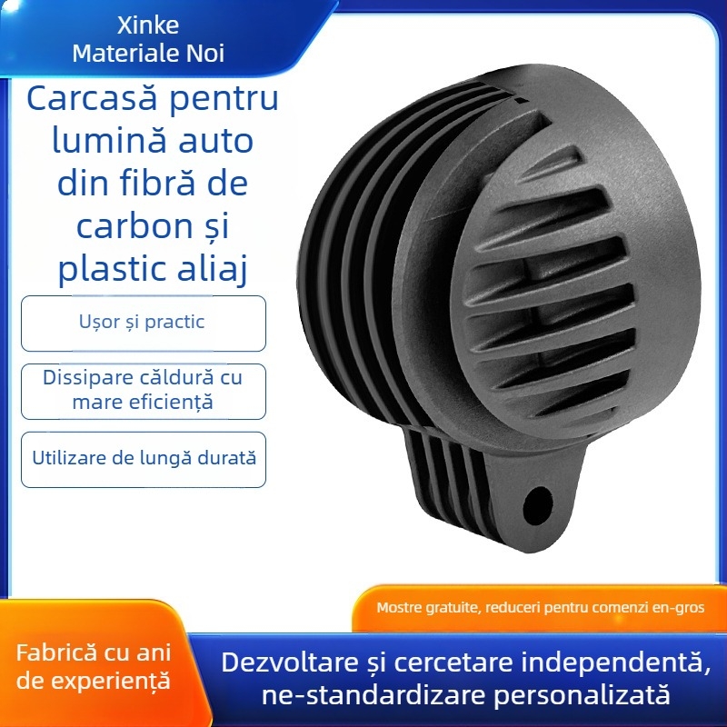 Carcasa de iluminare auto XK01 - aliaj de plastic grafit-carbon, carcasă pentru proiector și iluminare inferioară