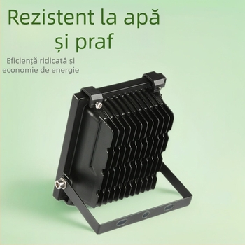 Proiector LED pentru exterior cu carcasă integrată și clemă – 10W/20W, corp din aluminiu turnat, finisaj vopsit cu spray, utilizare în exterior
