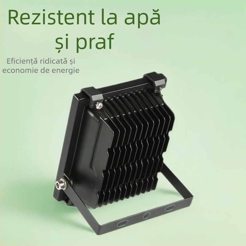 Proiector LED pentru exterior cu carcasă integrată și clemă – 10W/20W, corp din aluminiu turnat, finisaj vopsit cu spray, utilizare în exterior
