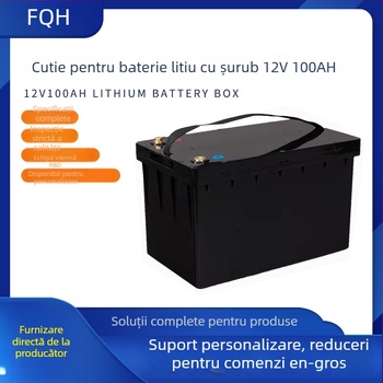 Cutie detașabilă pentru baterii litiu 12V 100Ah, carcasă ABS, etanșă, pentru campere și autoturisme