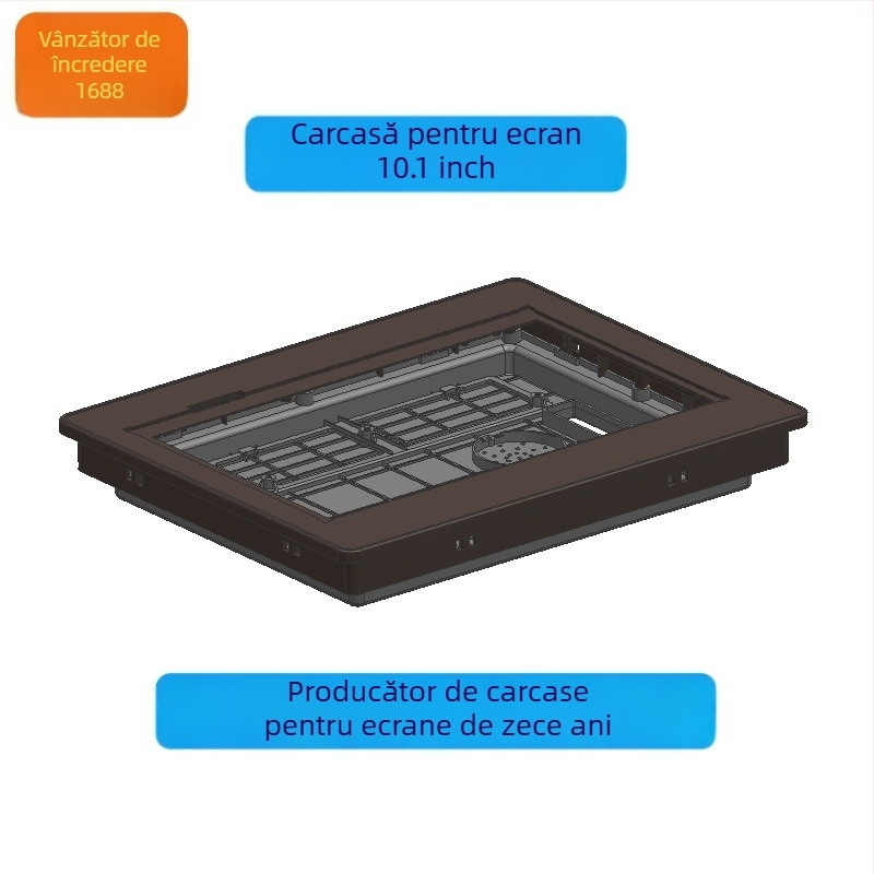 Carcasă de afișaj încorporată pentru echipamente industriale, PC+ABS, rezistentă la apă și praf, rezistentă la foc, anti-șoc, UV, rezistentă la ulei, pentru interfețe om-mașină și control industrial