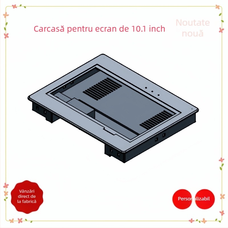 Carcasă de afișaj încorporată pentru echipamente industriale, PC+ABS, rezistentă la apă și praf, rezistentă la foc, anti-șoc, UV, rezistentă la ulei, pentru interfețe om-mașină și control industrial